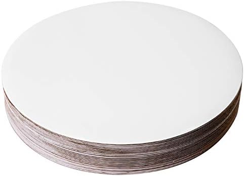 אחד יותר [25 יחידות] 12 לבן עוגת עגול, חד פעמי עוגת מעגל בסיס לוחות עוגת צלחת מגש 12 אינץ,חבילה של 25